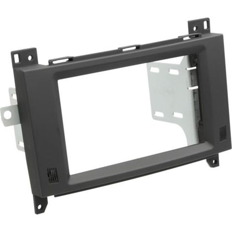 Kit Support Autoradio compatible avec Mercedes Viano Vito - Noir Rubber touch