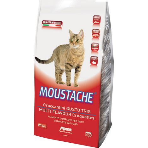 Monge Cat Moustache Gusto Tris - Monge Cat Moustache Gusto Tris - Sacco Da 20 Kg