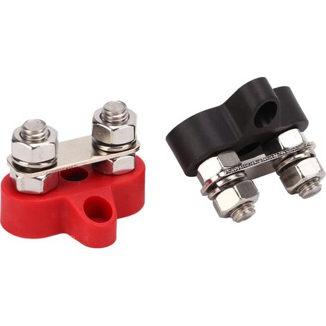 Barre de distribution électrique 48V, bornier de jonction batterie positif/négatif, connecteur à goujons M8 5/16in, kit de câblage pour système solaire et camping-car. (1/5)