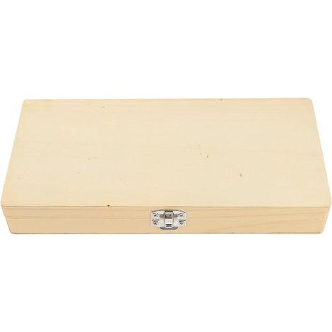 Boîte de Rangement en Bois et Feuille de Contenu Emplacements Numérotés Protection la Casse, Design Créatif et Finition Soignée pour 50 Lames de Microscope (1/5)