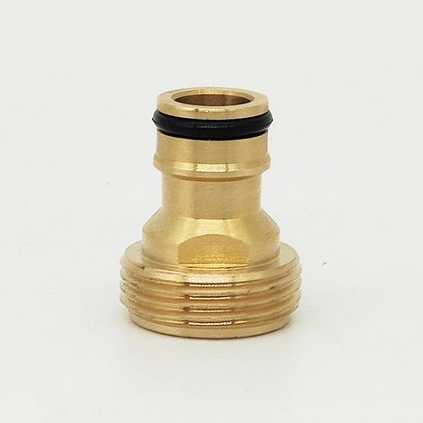 Fourniture directe d'un raccord fileté externe en cuivre à 6 points, d'un adaptateur fileté externe pour robinet de machine à laver et d'un raccord pour tuyau d'arrivée d'eau. (1/4)