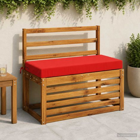 vidaXL Cojín de banco SOEST 100% Poliéster Rojo 60 x 40 x 8 cm (1/5)