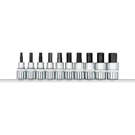 GEDORE red R62558010 Schraubendrehereinsätze 1/2 +Leiste 10-teilig (1/3)