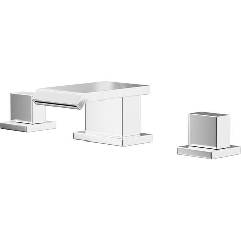 Wholesale Domestic Cascade Polished Chrome Deck Mounted 3 Hole Bath Filler Tap