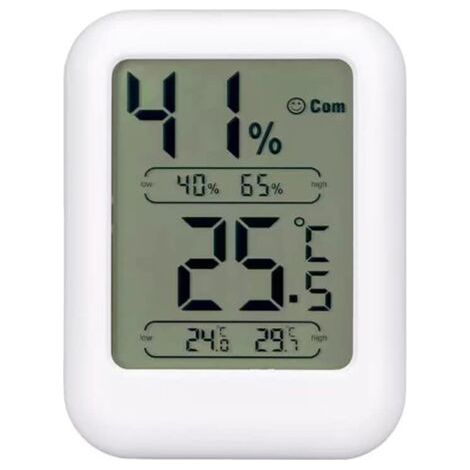 PA Digitales Innenthermometer – Digitales Hygrometer-Thermometer – Hygrometer-Thermometer – Mini-Temperatur-Feuchtigkeitsmonitor – mit maximaler Temperatur- und Luftfeuchtigkeitsaufzeichnung (1/5)