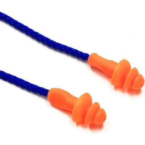 Bouchons Doreilles - Silicone - 1 4 X 2 8 Cm - Cordon 65 Cm - Réutilisables - 20 Paires (1/3)