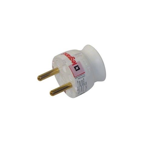 LEGRAND - Fiche extra-plate mâle sans terre - 16A - sortie latérale - blanc (1/10)