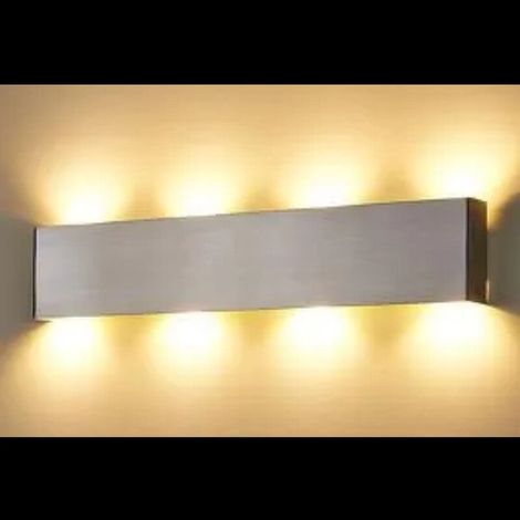 [NEUWERTIG] B-Ware Lampenwelt Wandleuchte Wandlampe Metall COB LED Enja Silber Beleuchtung 46 cm (1/2)