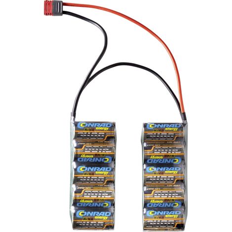 Conrad energy Modellbau-Akkupack (NiMh) 12 V 2400 mAh Zellen-Zahl: 10 Side-by-Side T-Stecksystem (1/2)