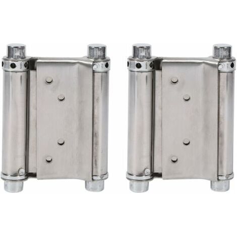 Charnières à ressort à double action en acier inoxydable, 2 pièces, charnières de porte de voiture, charnières de porte battante avec capacité de charge jusqu'à 15 kg (1/5)