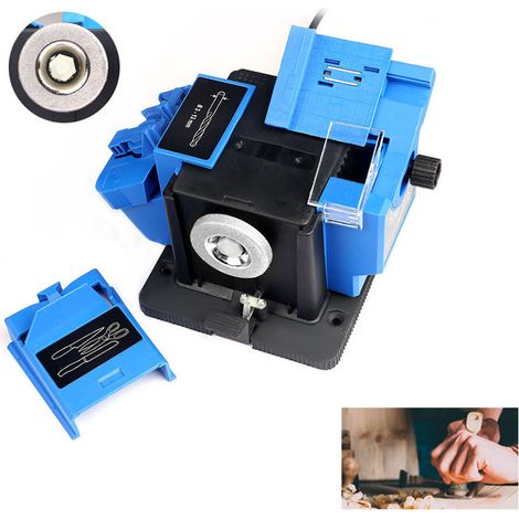 Ej.Life 65W Affûteuse de Foret électrique, Perceuse à Ciseaux Multifonction - Affûteuse électrique pour Outils de Cuisine, Ciseaux, Perceuses - Portable et Durable A (1/5)