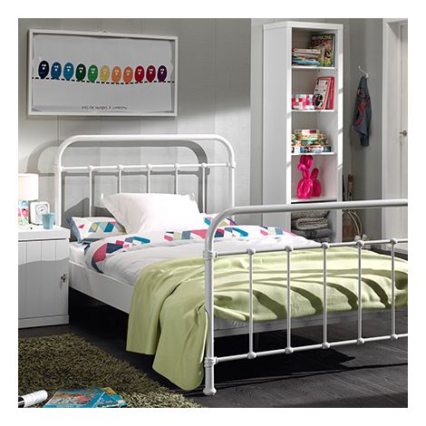 Lit 1 personne 120x200 cm blanc - NOIDA (1/5)