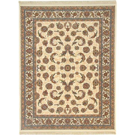 Tapis persan Dila  - 150x100cm, Rectangular - 100% Acrylique - Tissé - Beige