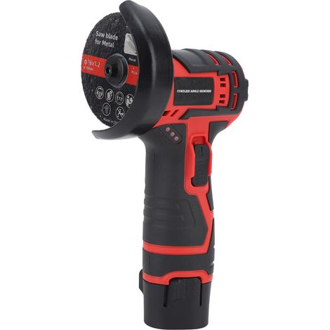 Meuleuse d'angle miniature 12 V avec brosse intégrée, 12 000 tr/min, pour le polissage et la découpe, idéale pour la maison. Prise UE 110-240 V, batterie 2 000 mAh.