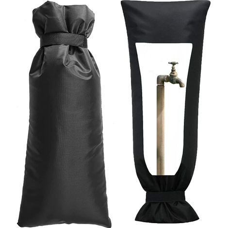 1 Housse De Protection Robinet Extérieur 63x33cm Oxford 210d Imperméable Isolation Hiver Jardin (1/5)