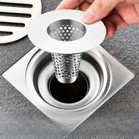 1 filtre de vidange d'évier de salle de bain, trou de drainage, petit cône en acier inoxydable de qualité supérieure (1/5)