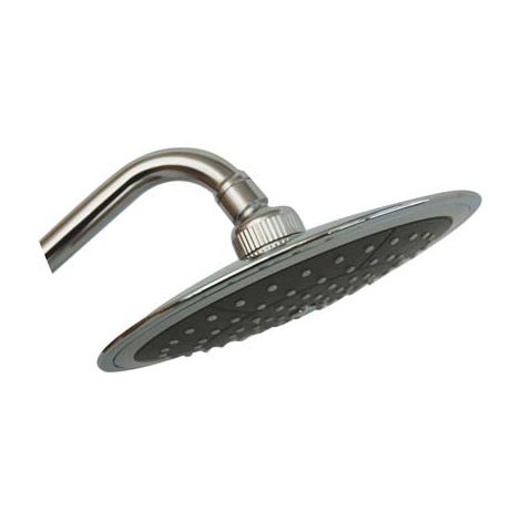 SOFFIONE DOCCIA + SNODO ROUND ABS CROMATO 1/2F MM 200