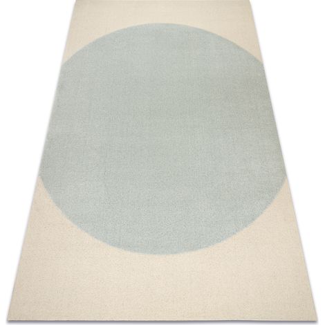FLUX 461.10.AE500 Wollteppich OSTA - Geometrisch, Strukturell, Loft blau / creme blue 200x300 cm