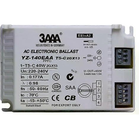YZ-140EAA 40W AC 220-240V Elektronisches Vorschaltgerät für T5-Ringlampen (Standardreator) (1/4)