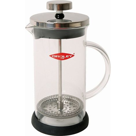 oroley cafetera de embolo 3 tazas 350ml borosilicato 220010300
