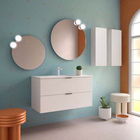 Salgar Badezimmermöbel BIBA 1000 2 Metallschubladen mit Soft-Close WHITE COTTON 989 x 540 x 450 mm (1/2)