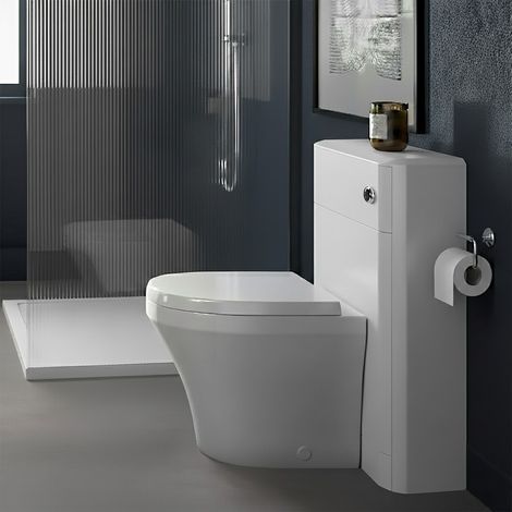 Hudson Reed Sarenna Back to Wall WC Toilet Unit 552mm Wide - Moon White