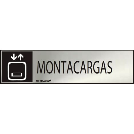 Panneau Montacargas Inox Signalétique Inox Adhésive Durable - Normaluz (1/3)