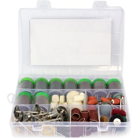 Ensemble d'accessoires pour outil rotatif, 343 pièces, tige de 0,3 cm, multifonction, compatible avec le meulage, le polissage et la gravure. (1/5)