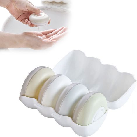 4 Pièces Bouteilles de Voyage Rondes Rétractables, Récipient à Pompe pour Liquides, Boîte de Stockage Portable pour Crèmes et Émulsions (1/5)
