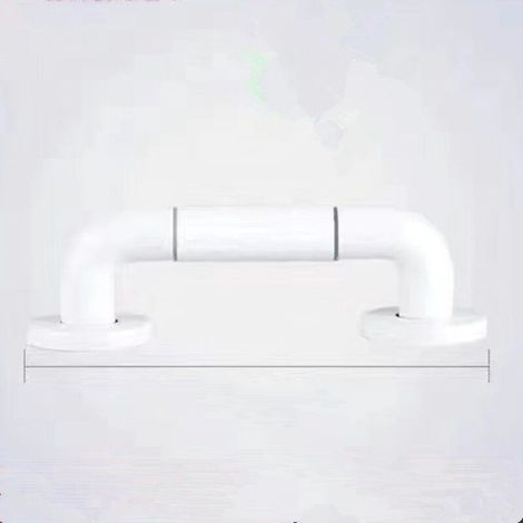40CM blanc Barre D'appui WC, Barres D'appui de Salle de Bain avec Antidérapante, Poignée de Acier Inox, de Maintien Douche avec Cercles lumineux-avec Bride de Recouvrement (1/4)