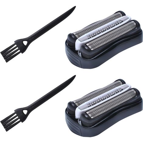 2er-Pack 32B Scherköpfe, kompatibel mit Braun Series 3 Elektrorasierern 3090cc, 3050cc, 3040s, 3020, 340 und 320, inklusive Bürste (1/5)