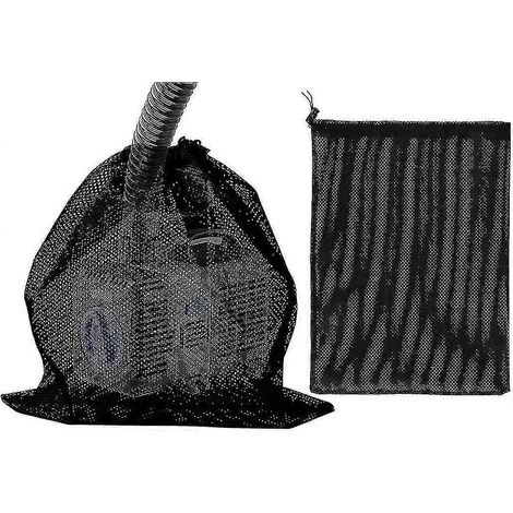 Deux grands sacs filtrants pour bassin de 45 cm x 45 cm, adaptés aux pompes à eau, avec un média filtrant en maille durable, pour la filtration aquatique.