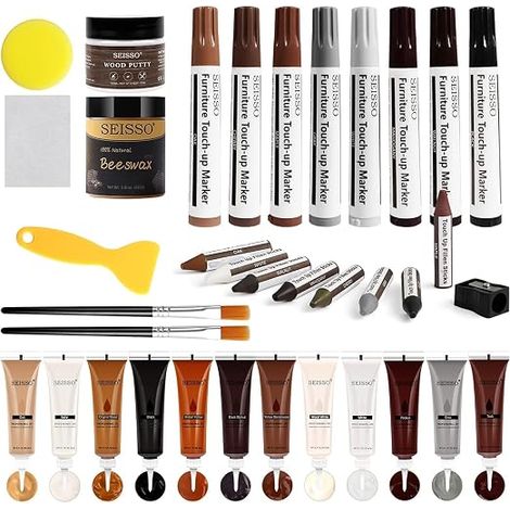 36 pcs Parquet Repair Kit, 100g Water Based Wood Putty (1/5)