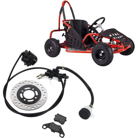 Étrier de frein à disque hydraulique, Kit de frein à disque plaquette de frein Rotor de disque pour 50cc 110cc 125cc 150cc 200cc 250cc Dirt Bike Quad ATV Go Kart (1/4)