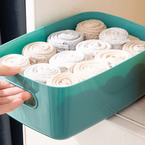 Boîte de Stockage Simple Multifonction Grande Capacité Organisateur Cuisine Cosmétiques Vert S Matériel Plastique Conteneur Organisation Rangement (1/5)