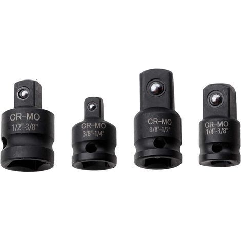 Adaptateur pour impact Réducteur,3/8 à1/2,1/2 à 3/8,3/8 à 1/4,1/4 à 3/8,Adaptateur Douille,de Prise Polyvalents pour clé Dynamométrique,Cliquet,Perceuse (1/4)