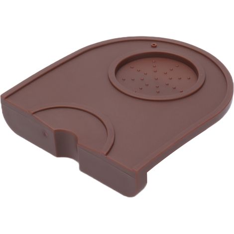 Tapis de café marron antidérapant, support de tassement et presse à café, set de compactage pour barista, petite taille. (1/5)