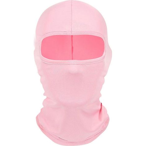 Cagoule unie rose, taille unique, idéale pour le ski, la pêche et l'équitation en extérieur. Protection du visage et du cou, coupe-vent et respirante. Taille unique. (1/5)