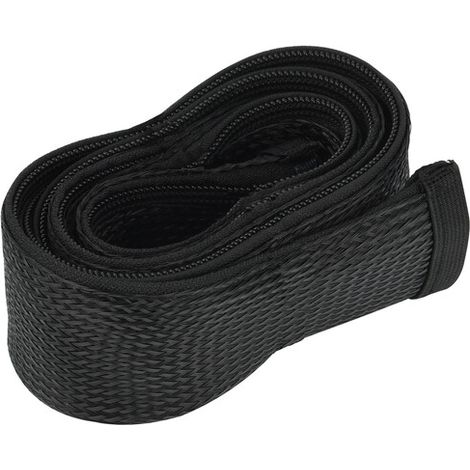 GUAINA RACCOGLICAVO CON ZIP D 25MMX1,5M NERO- 1,0 pz