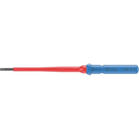 Wera Kraftform Kompakt VDE 64 i 2,5 x 157 mm TIE Elektriker Innen-Sechskant Wechselklinge 2.5 mm