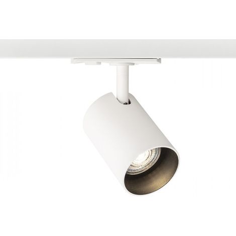 CONNOR spot cylindrique pour rail monophasé blanc/noir 230V LED GU10 10W