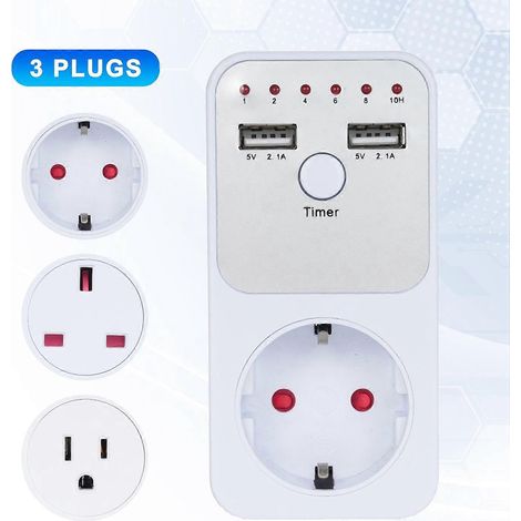 Prise programmable intelligente 3680 W avec minuteur et protection contre les surtensions