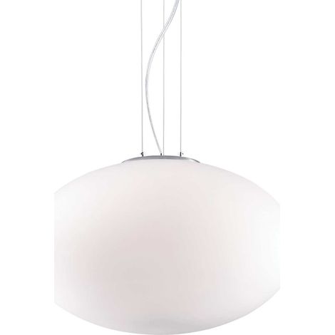 Sospensione Moderna Candy Vetro Bianco 1 Luce E27 D50Cm (1/3)