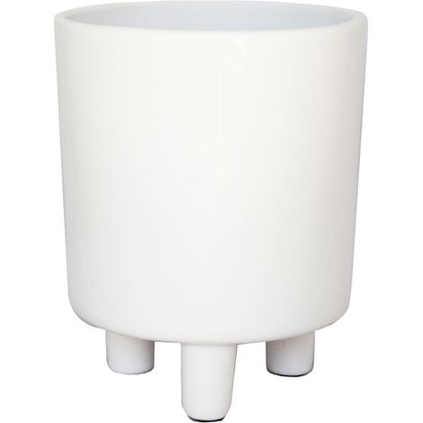 Pisa Planter - Ceramic - L20 x W20 x H24 cm - White