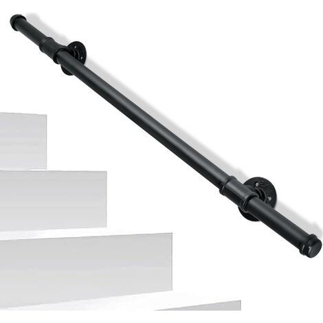 SWANEW Ringhiera per scale Corrimano antiscivolo in metallo acciaio zincato Ringhiera per scale in ghisa per uso interno esterno 100cm (1/5)