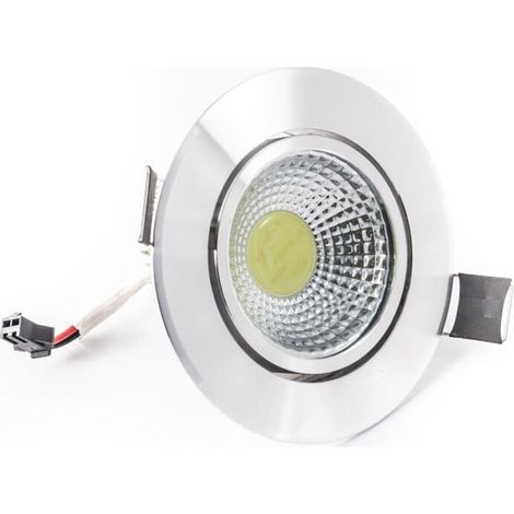 3W 5W 7W 12W 20W 30W COB-LED-Scheinwerfer mit Hochleistungsfedern, Silber, 7 Watt