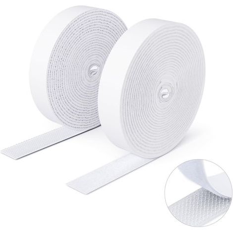 Rolle doppelseitiges Klebeband 16 mm x 3 m Klettverschluss, starke Befestigung ohne Bohren für Heimwerkerprojekte (1/5)