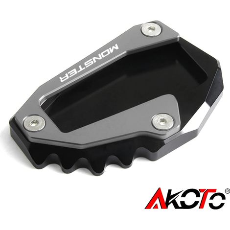 (Titane) Compatible avec Ducati Monster 696 795 797 821 1200 1200S 937 - Béquille latérale CNC - Extension de béquille - Plaque de support - Maxpower (1/4)
