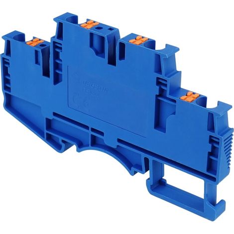 Morsettiera a doppio strato blu 4MM2 a 4 fili (1/5)
