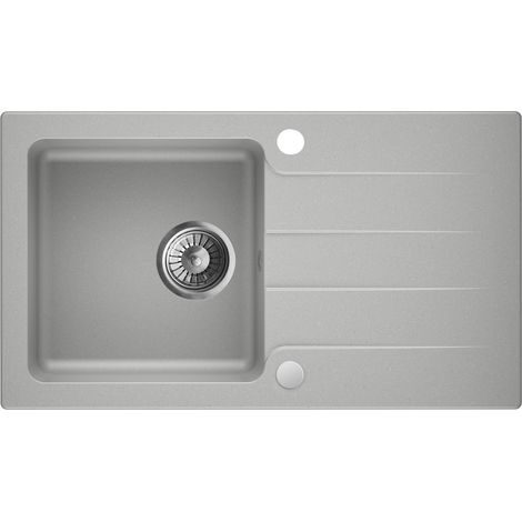Granitspüle - Spülbecken - Küchenspüle - Beton - 76 x 43 cm - Einbauspüle - Kratzfest, Elegant, Platzsparend, mit Siphon, Lagoon 160 (1/5)